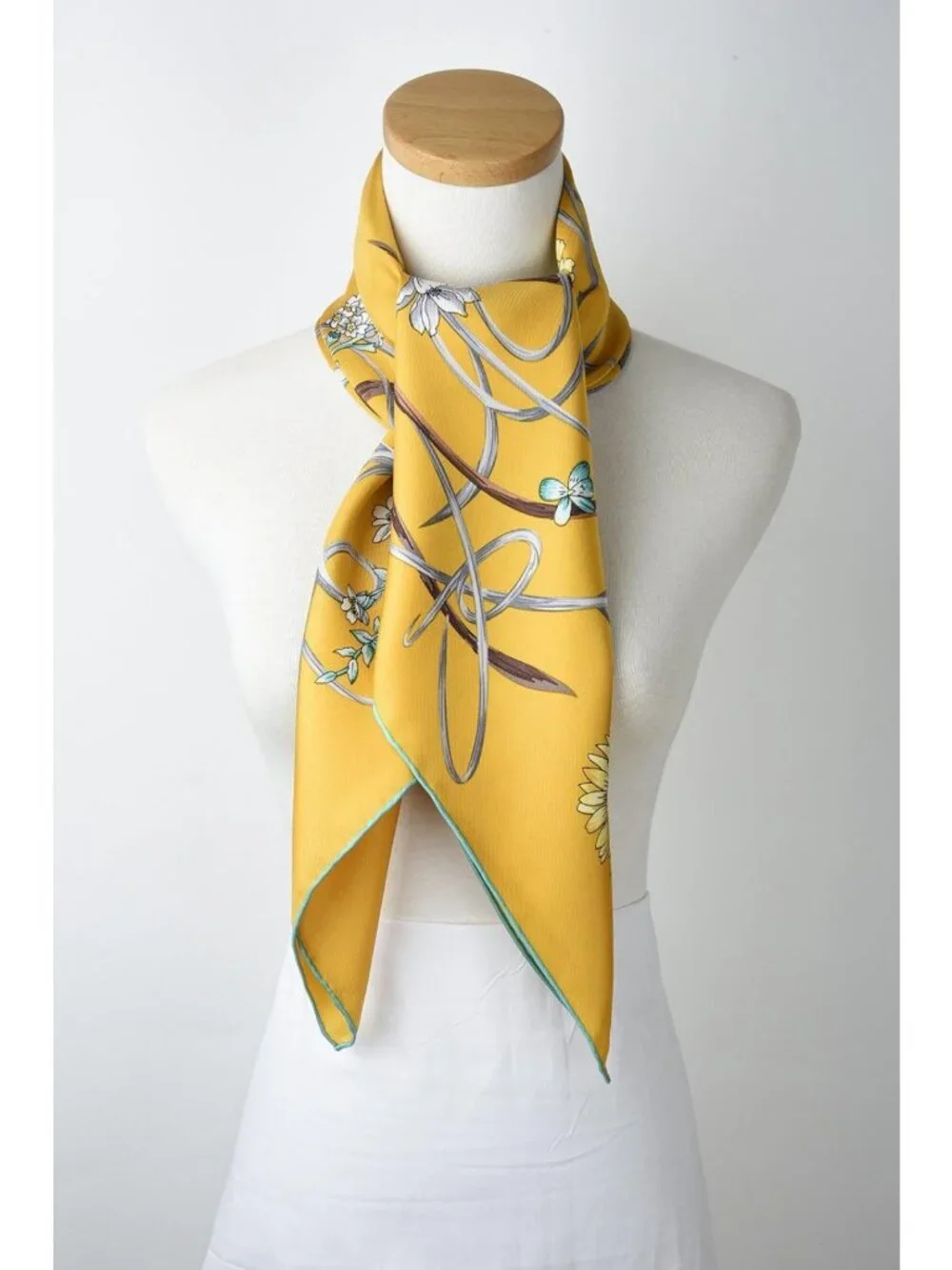 21x21 Real Silk Lightweight Neck Scarf for Women - Soft Hair Bandana & Headband